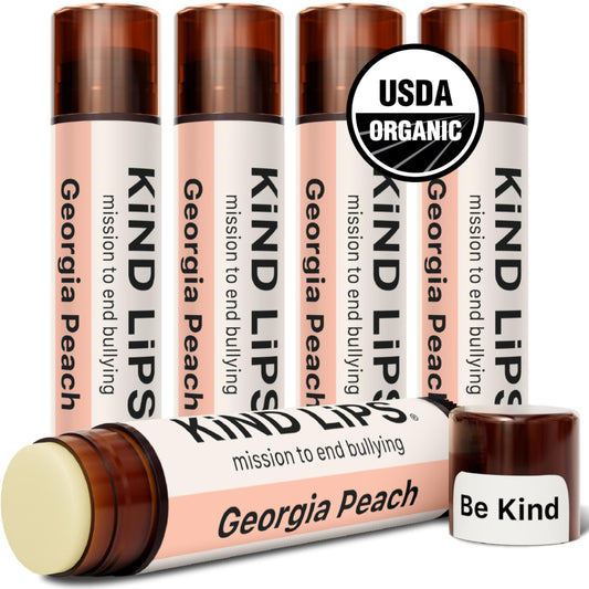 Kind Lips Georgia Peach bulk pack lip balm for family sharing