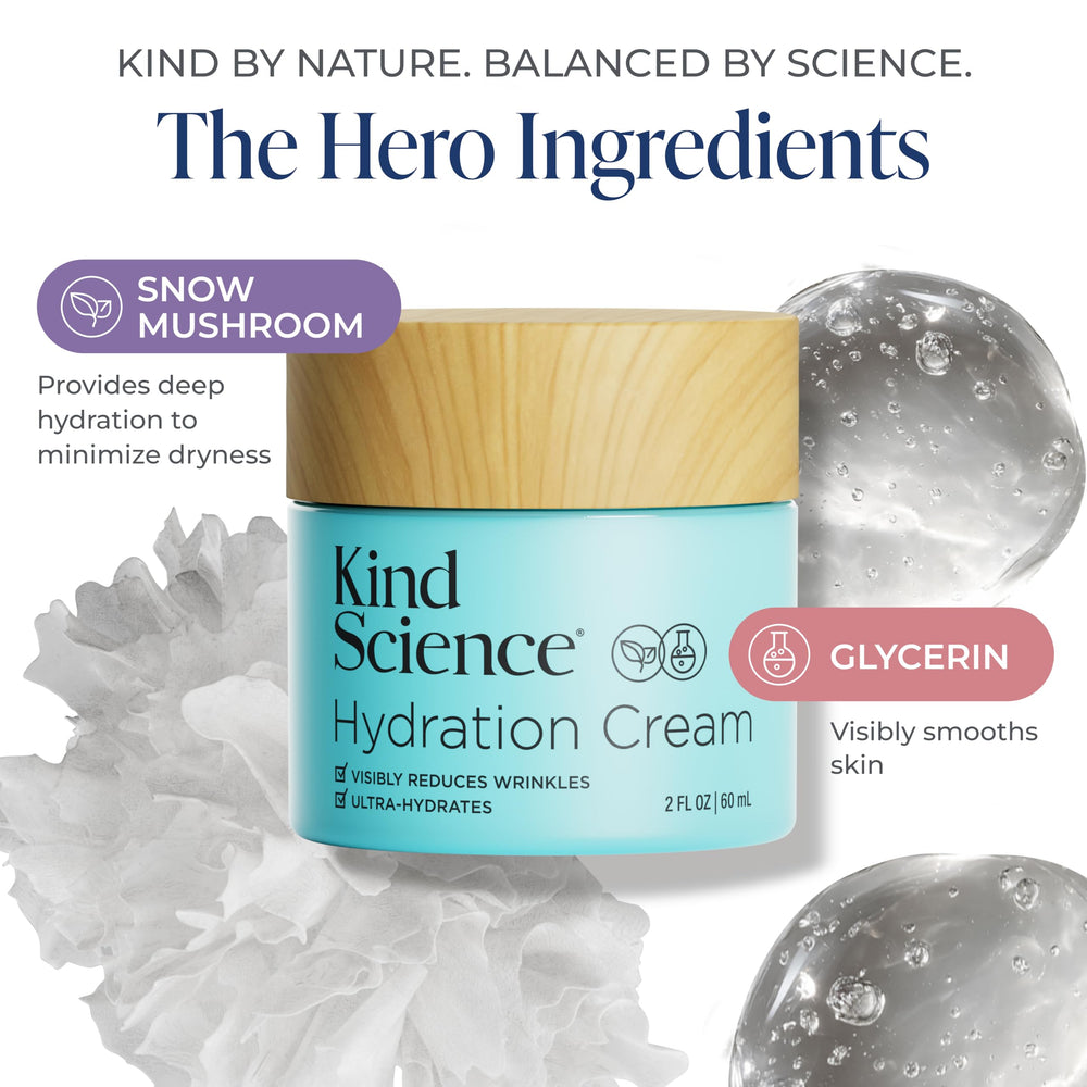 Kind Science Hydration Cream in day night routine setting for continuous moisture
