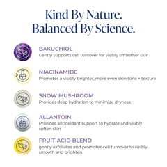 Kind Science Micro Exfoliant+ jar closeup highlighting gentle exfoliation for smoother texture.