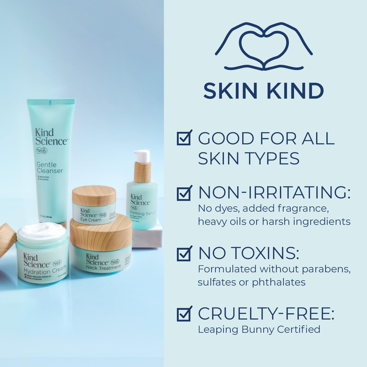 Kind Science Niacinamide label highlights skin evening benefits