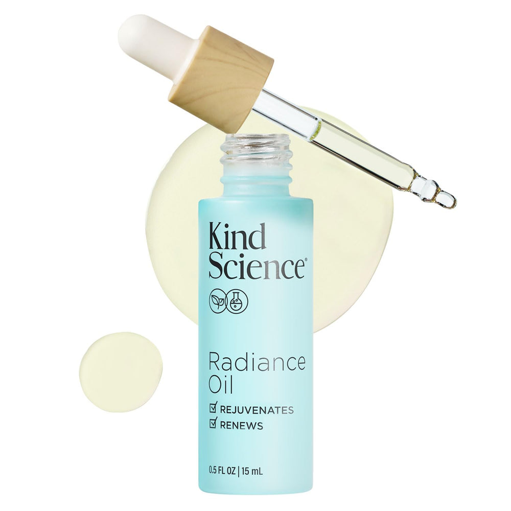 Kind Science Radiance Oil bottle with dropper for hydration