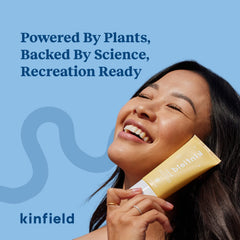 Kinfield Sunglow packaging highlighting eco-friendly, recyclable materials.