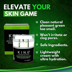 KING Complexion clean ingredients label emphasizing transparency and safety.