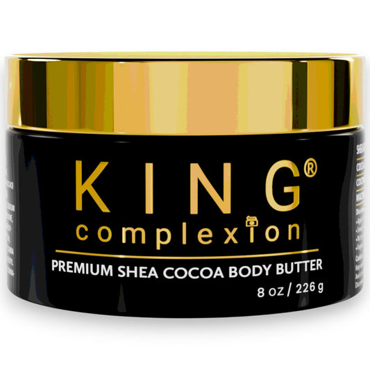 King Complexion Body Butter application demonstrates non-greasy finish and deep, lasting hydration.