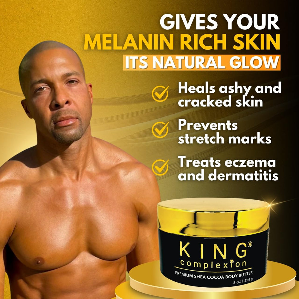 King Complexion texture closeup reveals luxurious thick consistency.