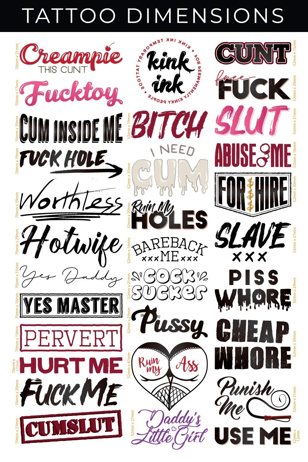 Kink Ink long lasting tattoos last up to seven days for adventures.
