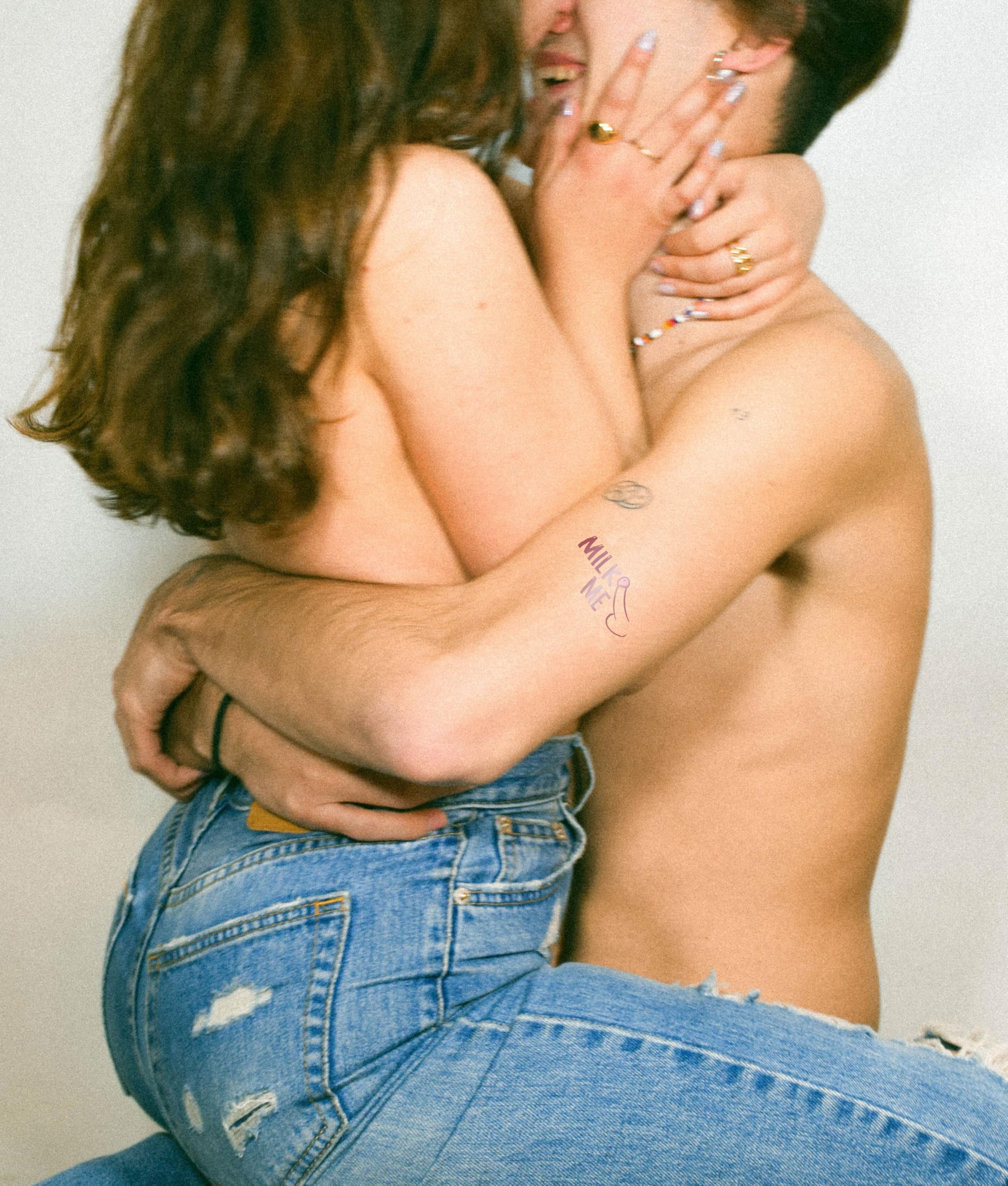 Kink Ink hip thigh placement tattoo illustrates dramatic, sensual marking
