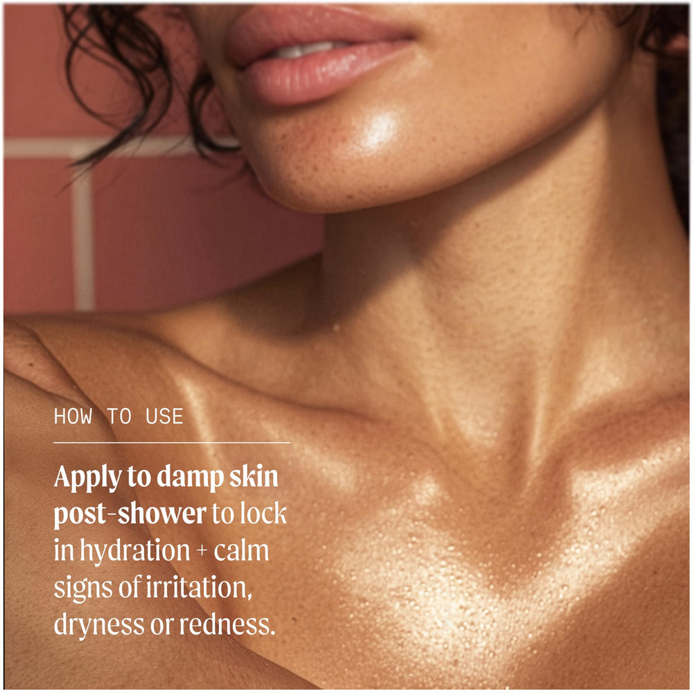 Kinship Restoring Body Serum on skin shows lightweight moisture with no heaviness