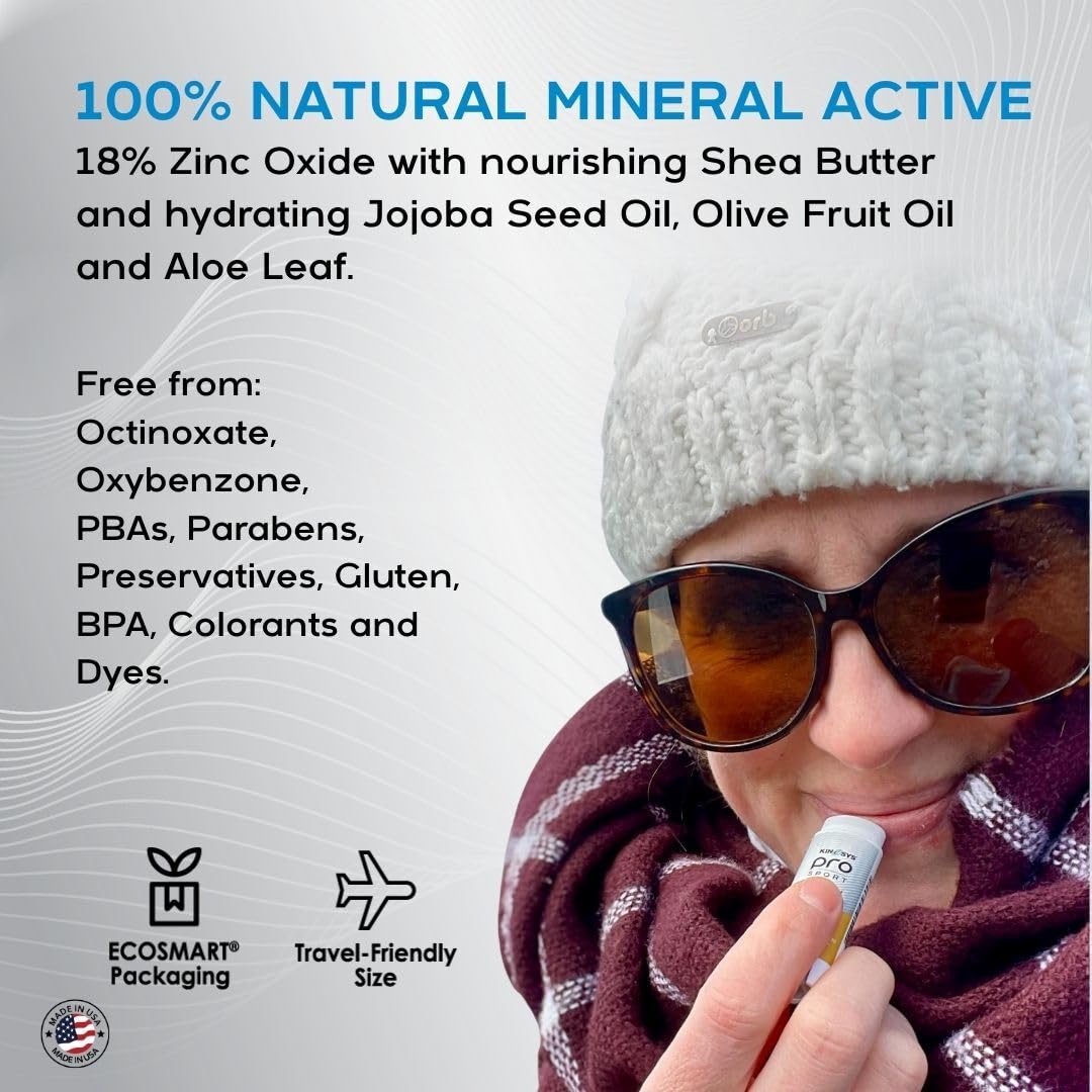KINeSYS Pro Sport Lip Balm offers a clear, natural finish on application