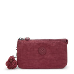 Kipling Creativity Large Pouch open with three compartments for tidy organization