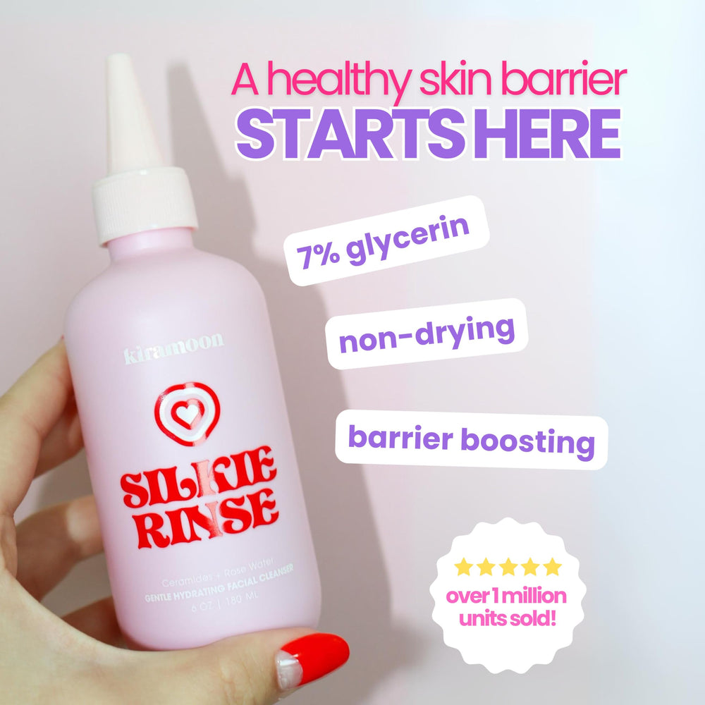 Kiramoon Silkie Rinse bottle pump shows easy daily application.
