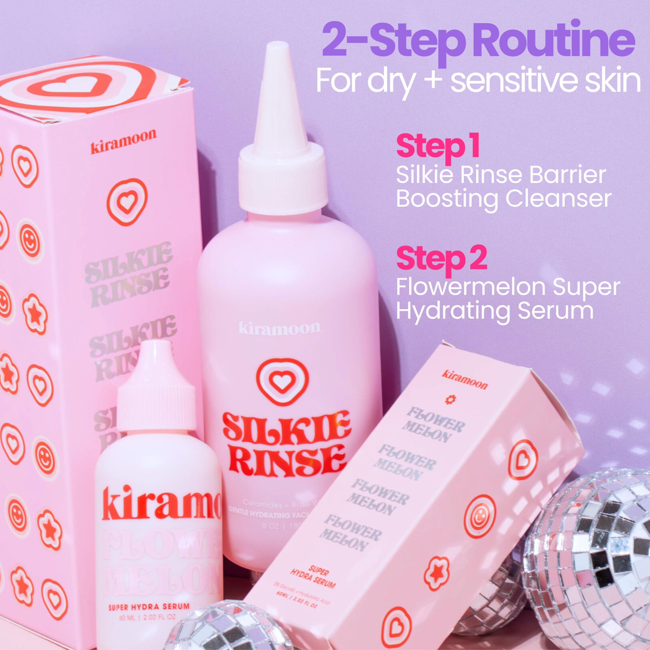 Kiramoon Silkie Rinse skin-closeup shows hydrated, soothed skin after use.