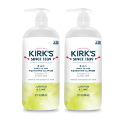 Kirk's 3-in-1 cleanser bottle for family head-to-toe care.