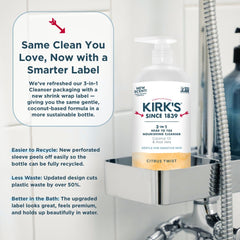 Kirks sulfate-free formula for gentle cleansing