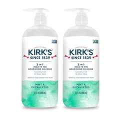 Kirks 3-in-1 cleanser bottle with pump for easy family cleansing