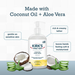 Kirks four-pack hydrating hand wash for convenient everyday cleansing