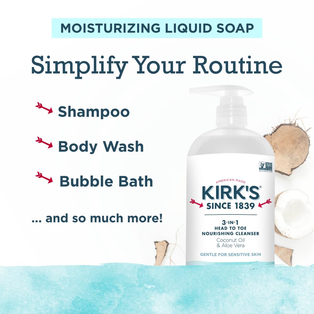Kirk's fragrance-free formulation label ideal for sensitive skin routines