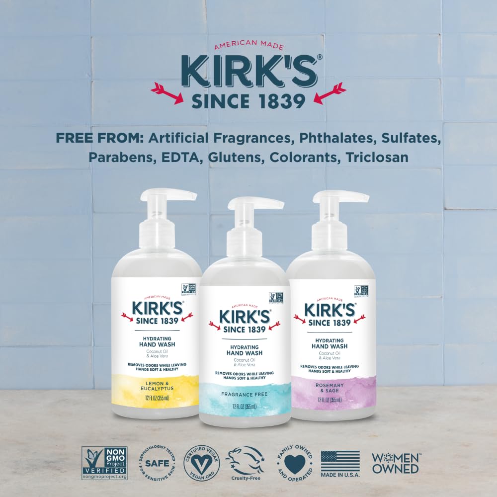 Kirks hand wash on sink showcases simple kitchen and bath use