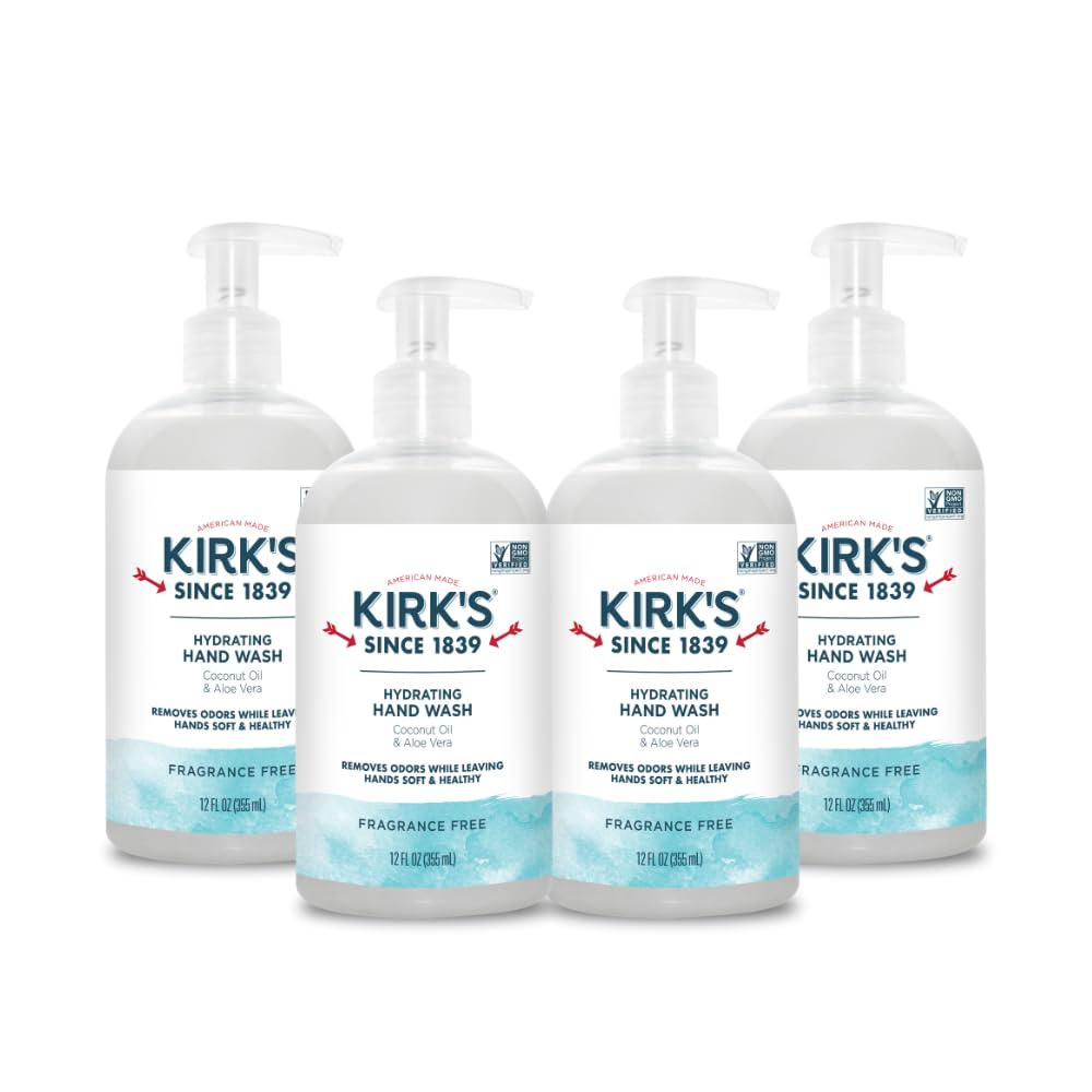 Kirk's Hydrating Hand Wash bottle with coconut oil for soft hands