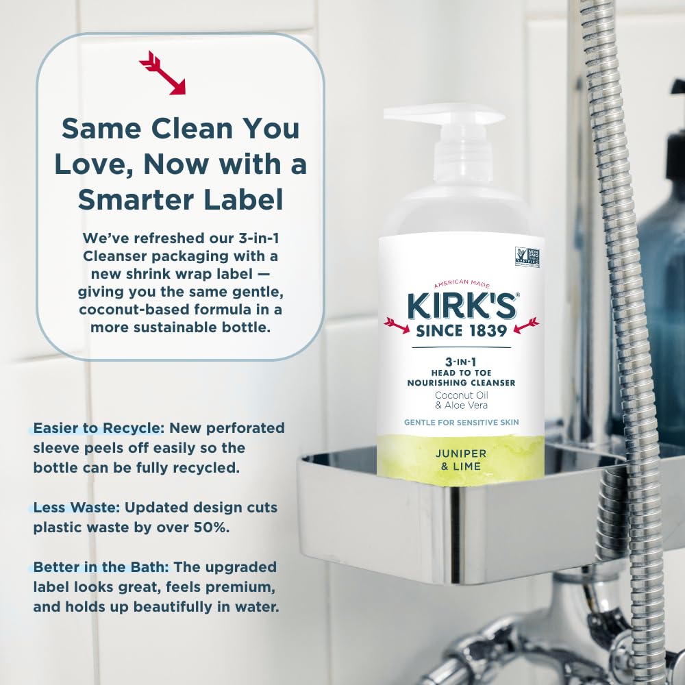 Kirk's Juniper & Lime fragrance evokes a refreshing bath-time experience