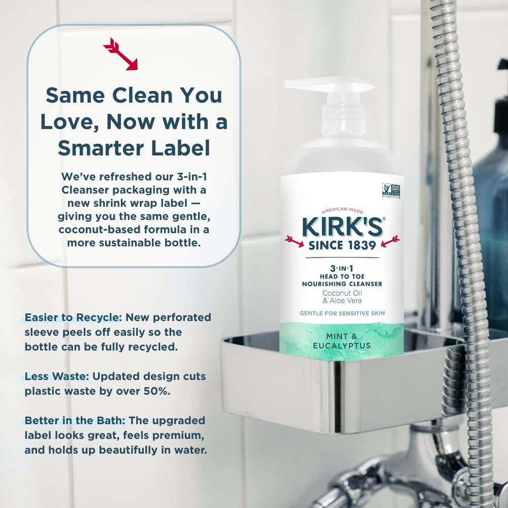 Kirks USA-made, women-owned heritage branding is visible.