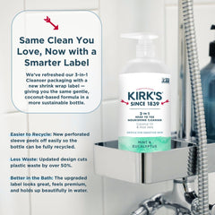 Kirks USA-made, women-owned heritage branding is visible.