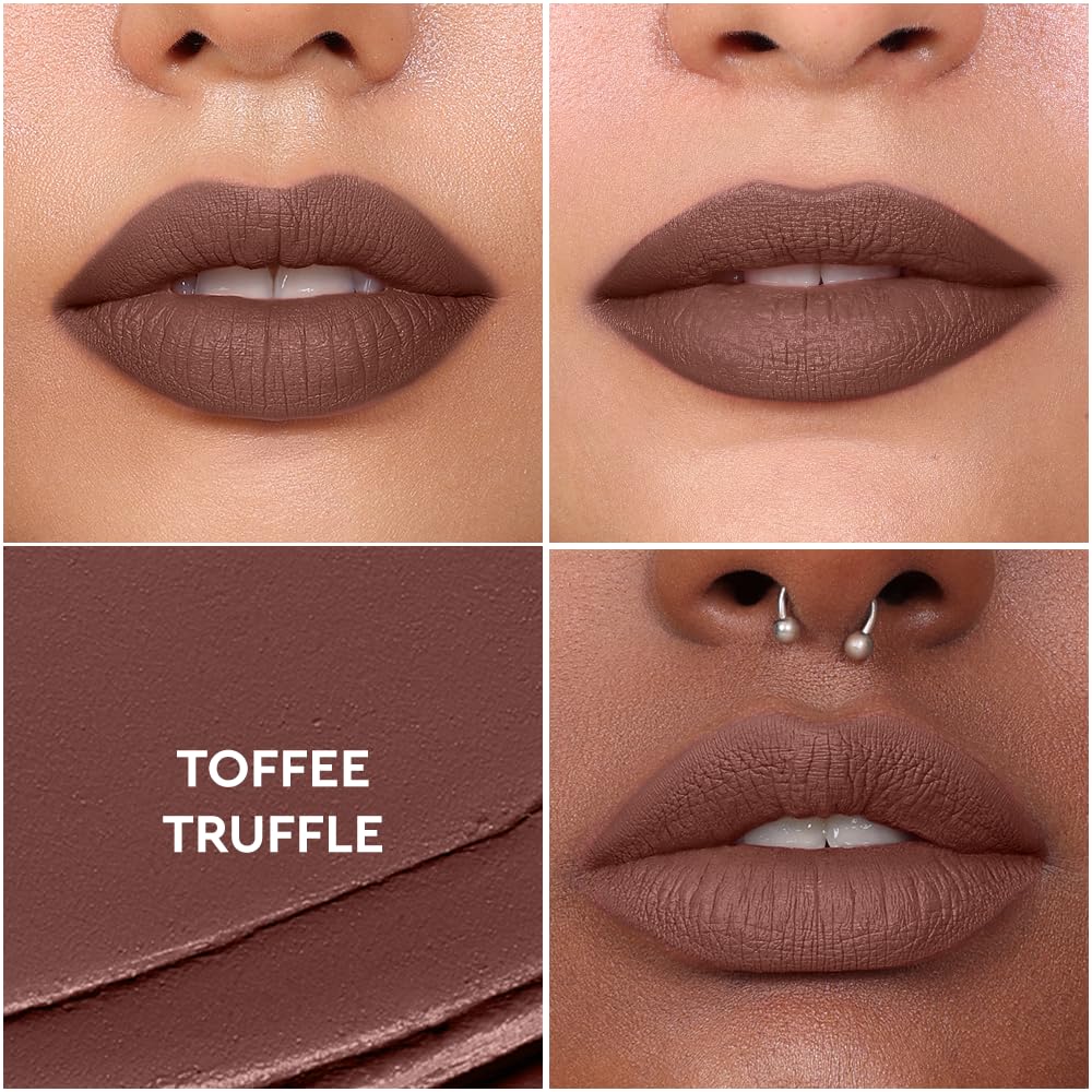 KIRO Toffee Truffle texture closeup reveals airy, light lip feel