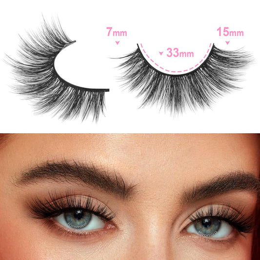 Kiromiro C-Curl wispy lashes delivering subtle 3D volume for day-to-night wear.