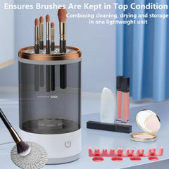Kismiger Electric Makeup Brush Cleaner USB cable highlighting portable power.