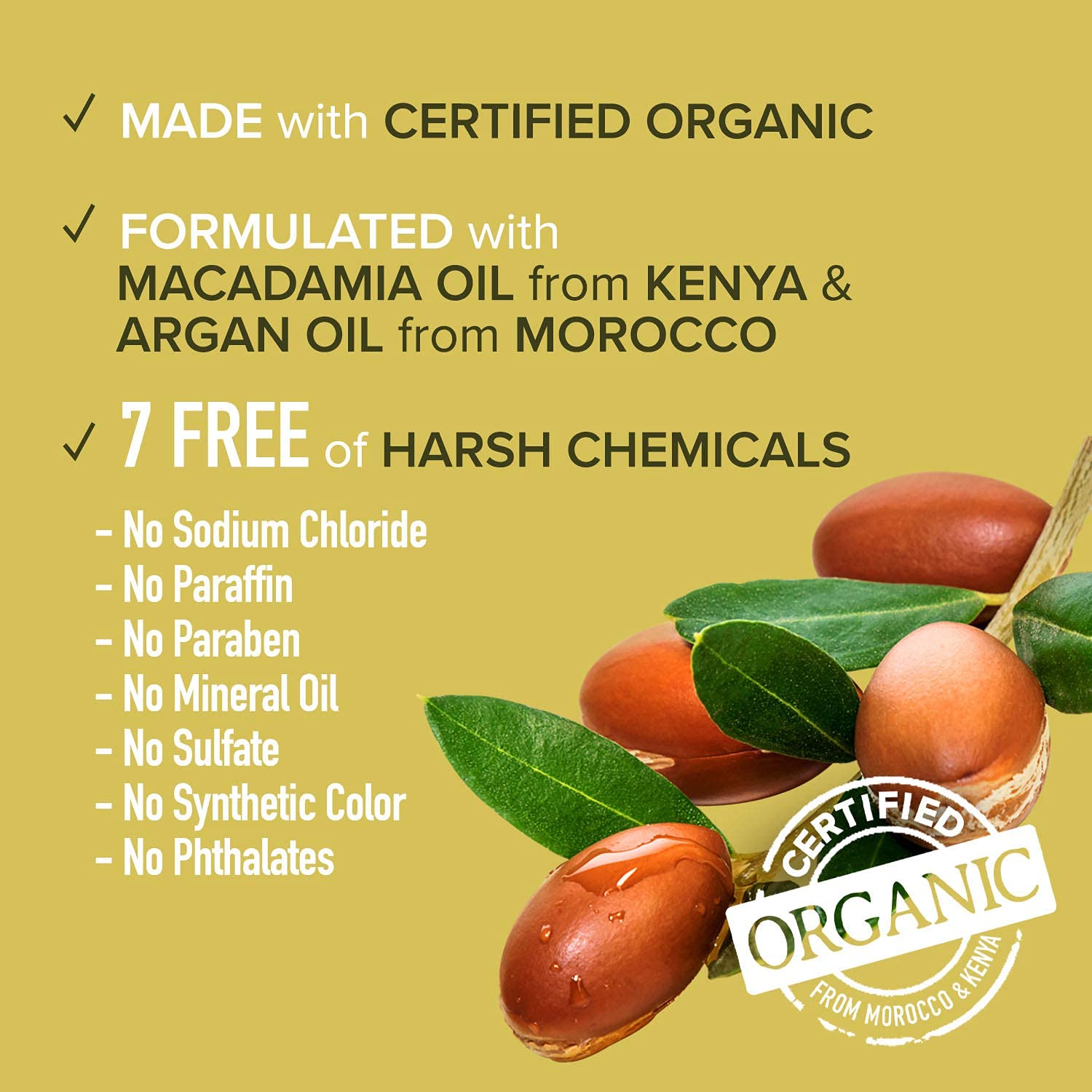 KISS formula uses organic oils for healthier-looking hair.