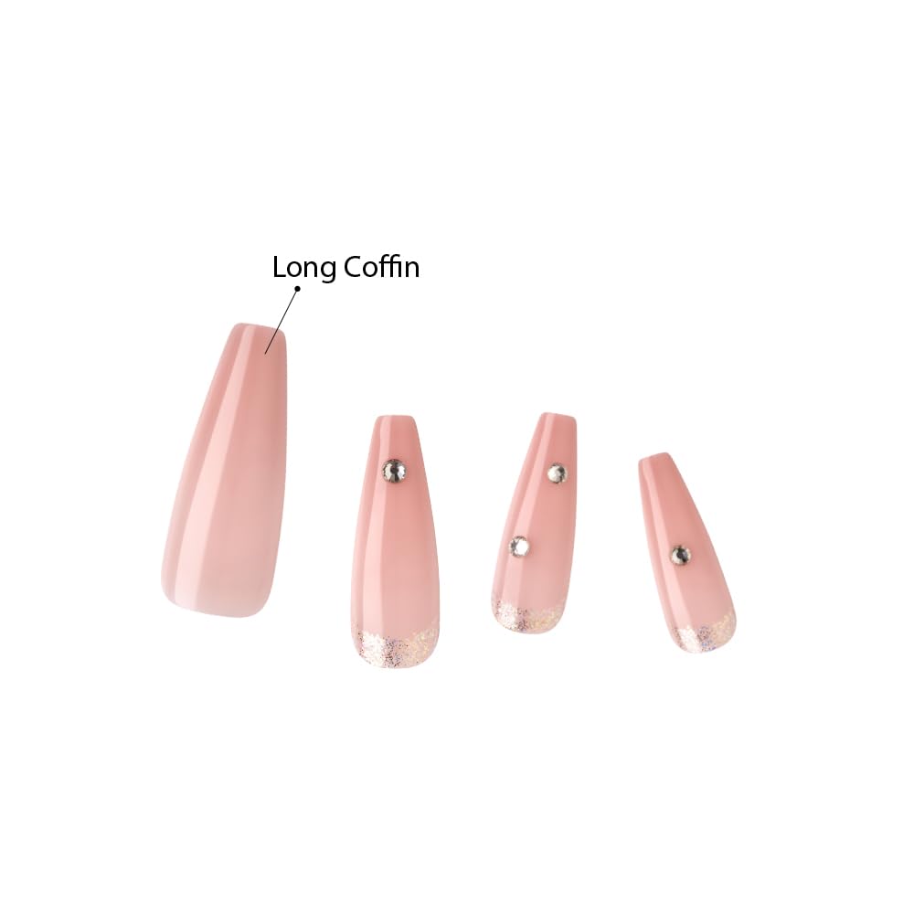 KISS rhinestone accents add subtle sparkle for celebrations or daily wear.