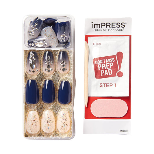 KISS imPRESS Pedi prep pad prepared to create a clean base before application