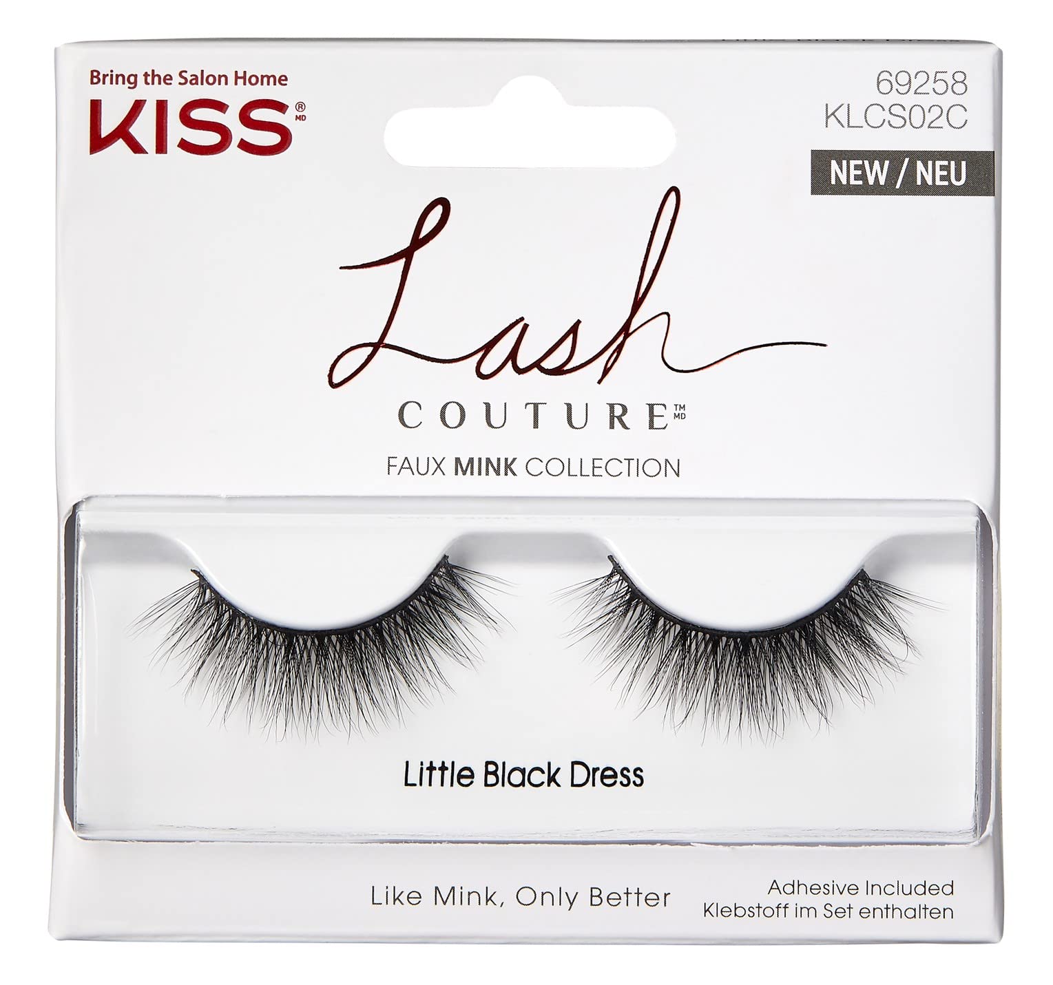 KISS Lash Couture Little Black Dress lashes—six-piece pack for multiple looks and easy wear.