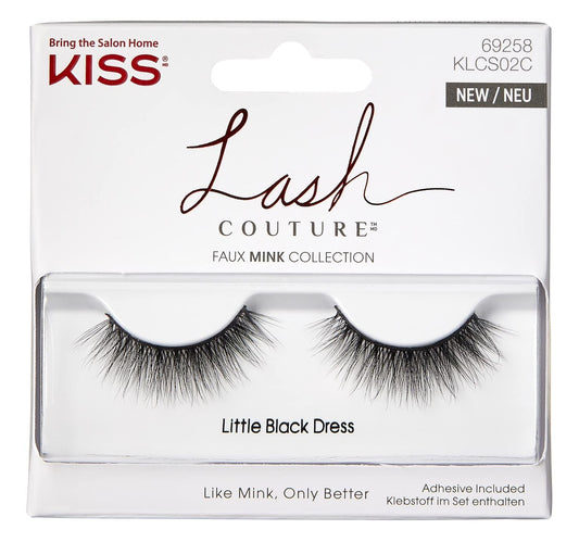 KISS Lash Couture Little Black Dress lashes—six-piece pack for multiple looks and easy wear.