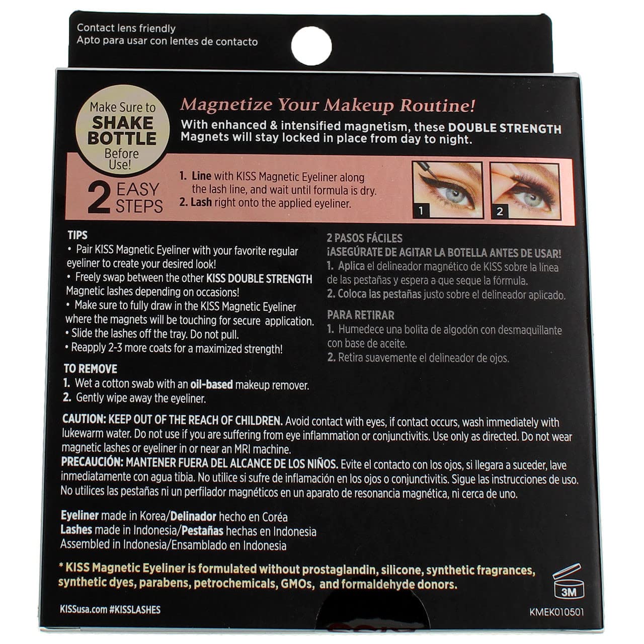 KISS Lashes Lure close-up highlights comfortable, reusable magnetic lashes.