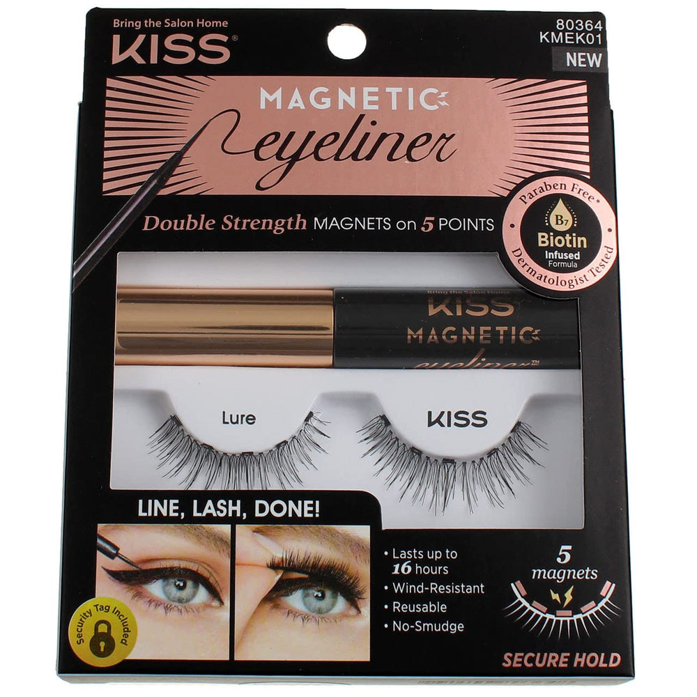 KISS Magnetic Eyeliner precision-tip showcases easy, precise application.
