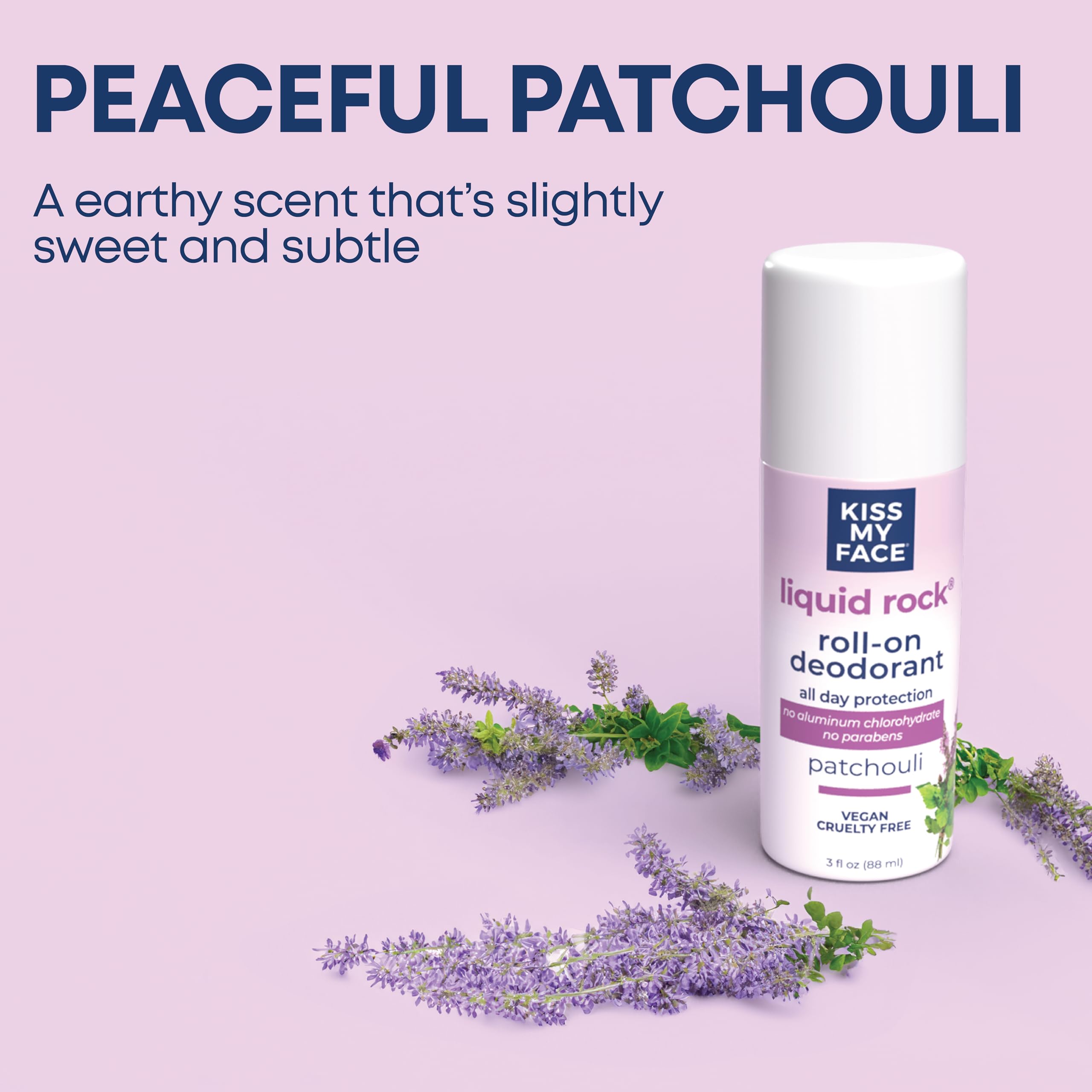 Kiss My Face roll-on applicator delivering smooth, long-lasting odor protection
