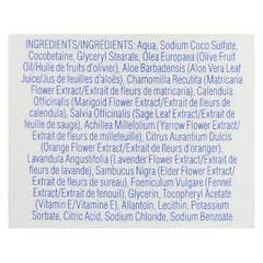Kiss My Face hand soap label closeup showing botanical extracts for mild cleansing and moisturization.