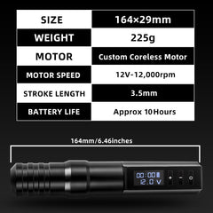 Kiss of Dragon 2400mAh battery with charge display during use