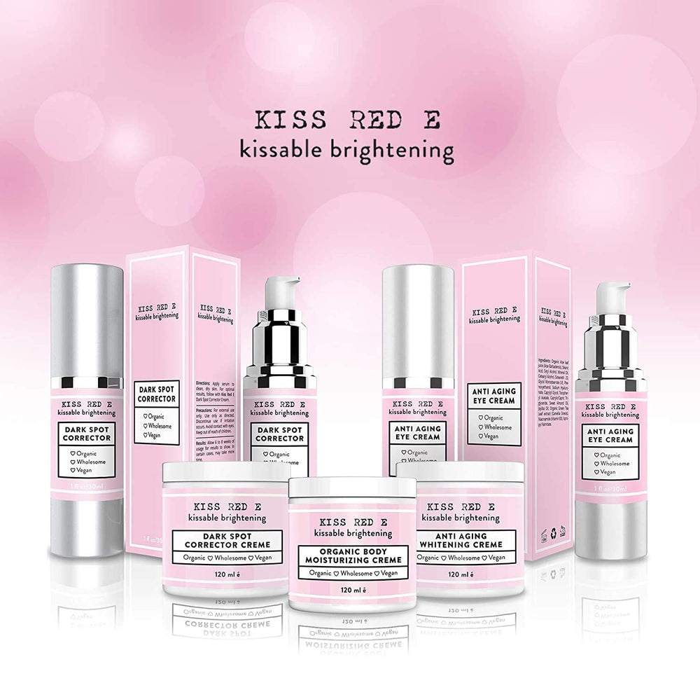 Kiss Red E before-after image illustrating potential improvement in age spots
