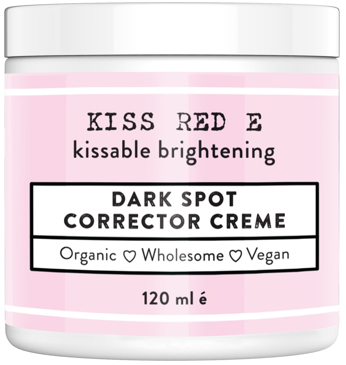 Kiss Red E dark spot corrector bottle for precise facial application and even tone