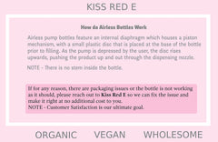 Kiss Red E 1 oz eye cream jar on shelf