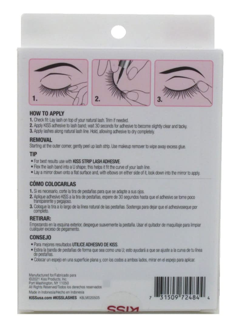 KISS So Wispy Pompadour Lashes trio-pack on display for versatile looks