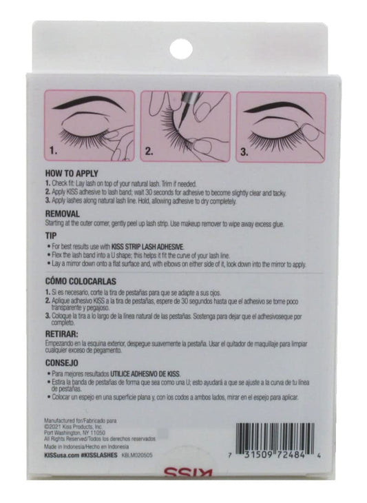 KISS So Wispy Pompadour Lashes trio-pack on display for versatile looks