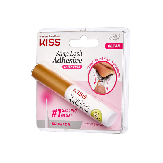 KISS Strip Lash Adhesive Applicator Brush enables precise, mess-free application.