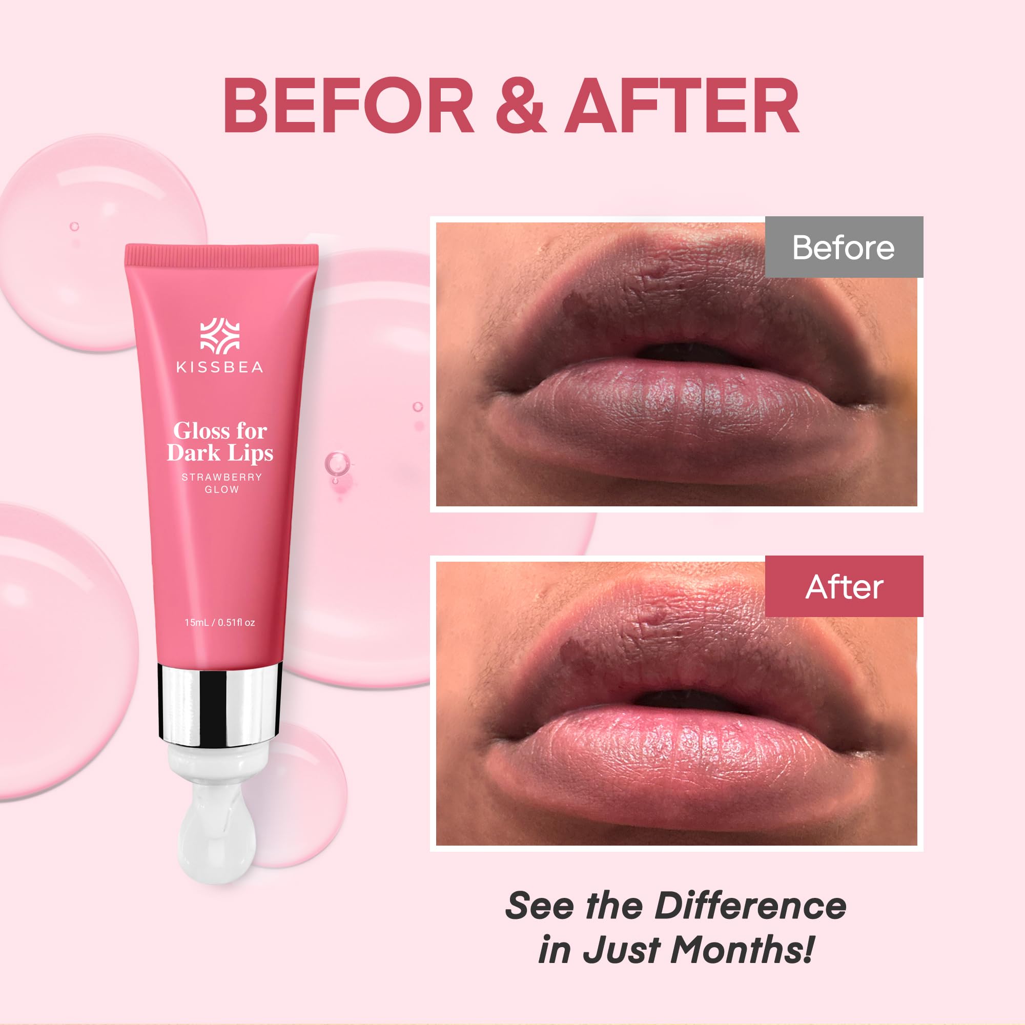 KissBea Lip Lightening uneven lips tone correction with lemon