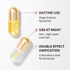 KISSIO Yellow Ginger Serum Bottle Energizes Lips for Plump Appearance
