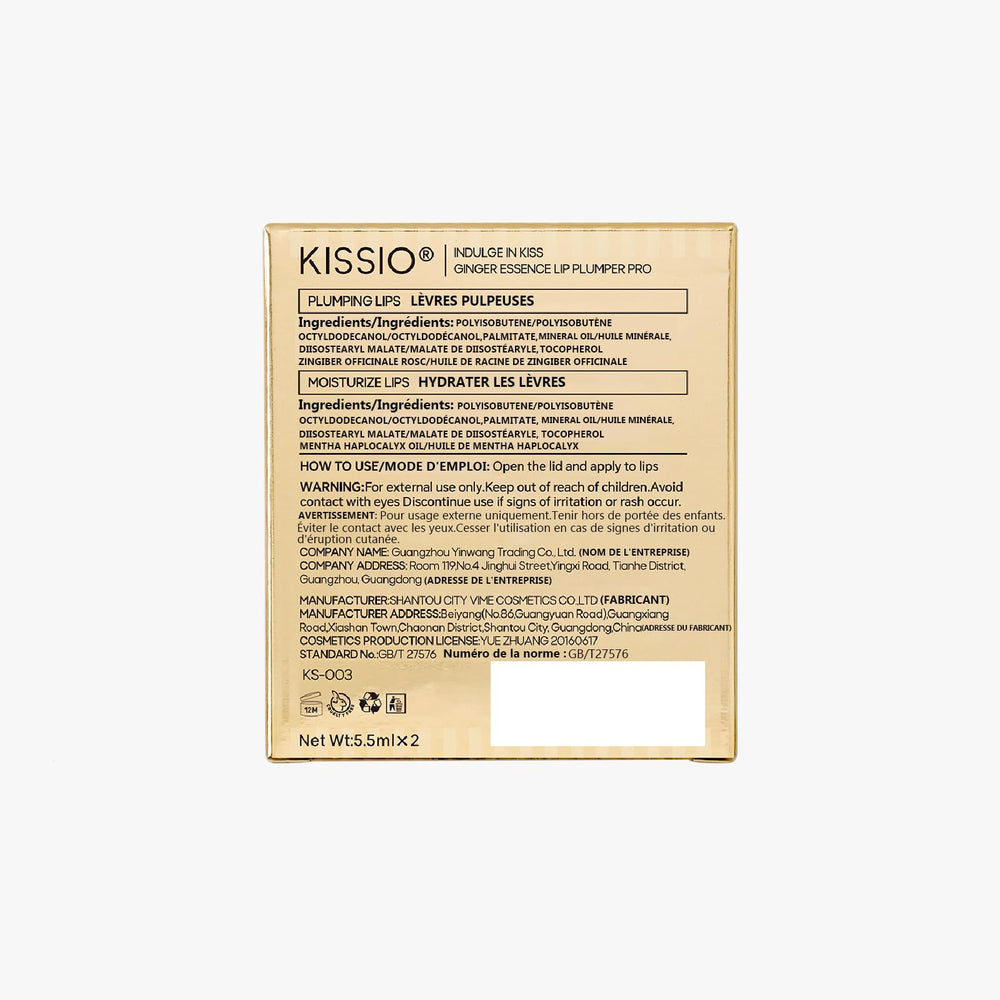 KISSIO Patch-Test Reminder Before Applying Tingling Lip Plumper