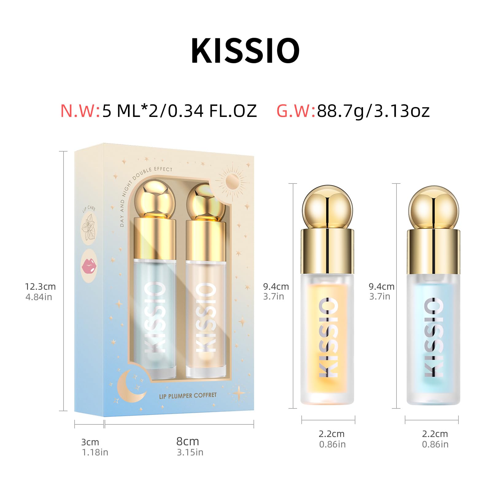 KISSIO Meadowfoam oil lip-softening formula supports hydration