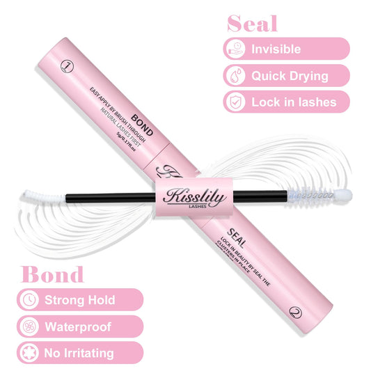 Kisslily bond seal dual ended design for stronger lash adhesion